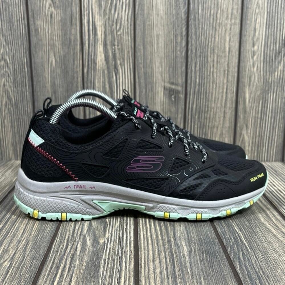 Skechers Hillcrest Pure Escapade Women Trail Shoes Sneakers 149821 Black Sz 10